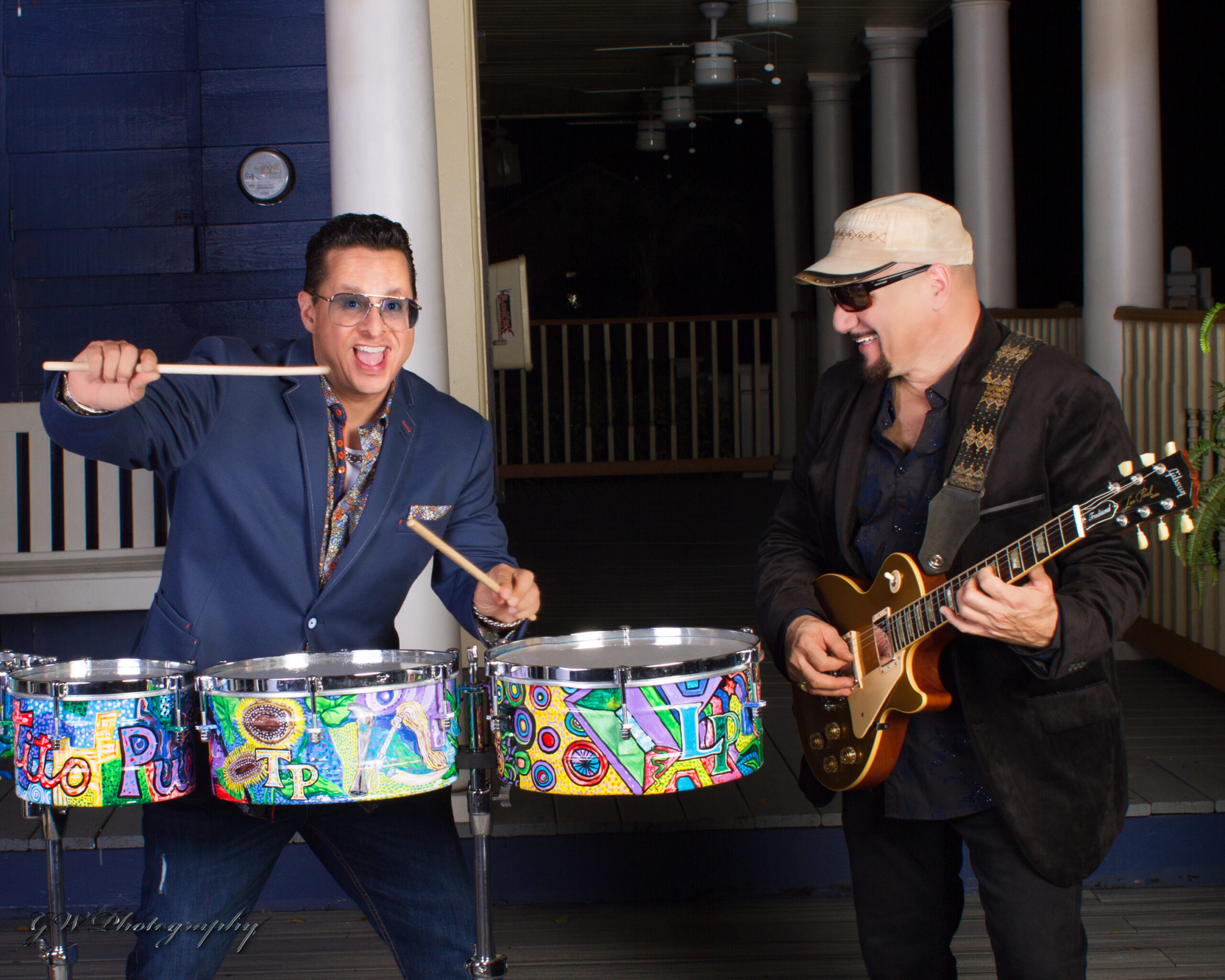Tito Puente Jr Rico Monaco promo photo 2019 w timbales